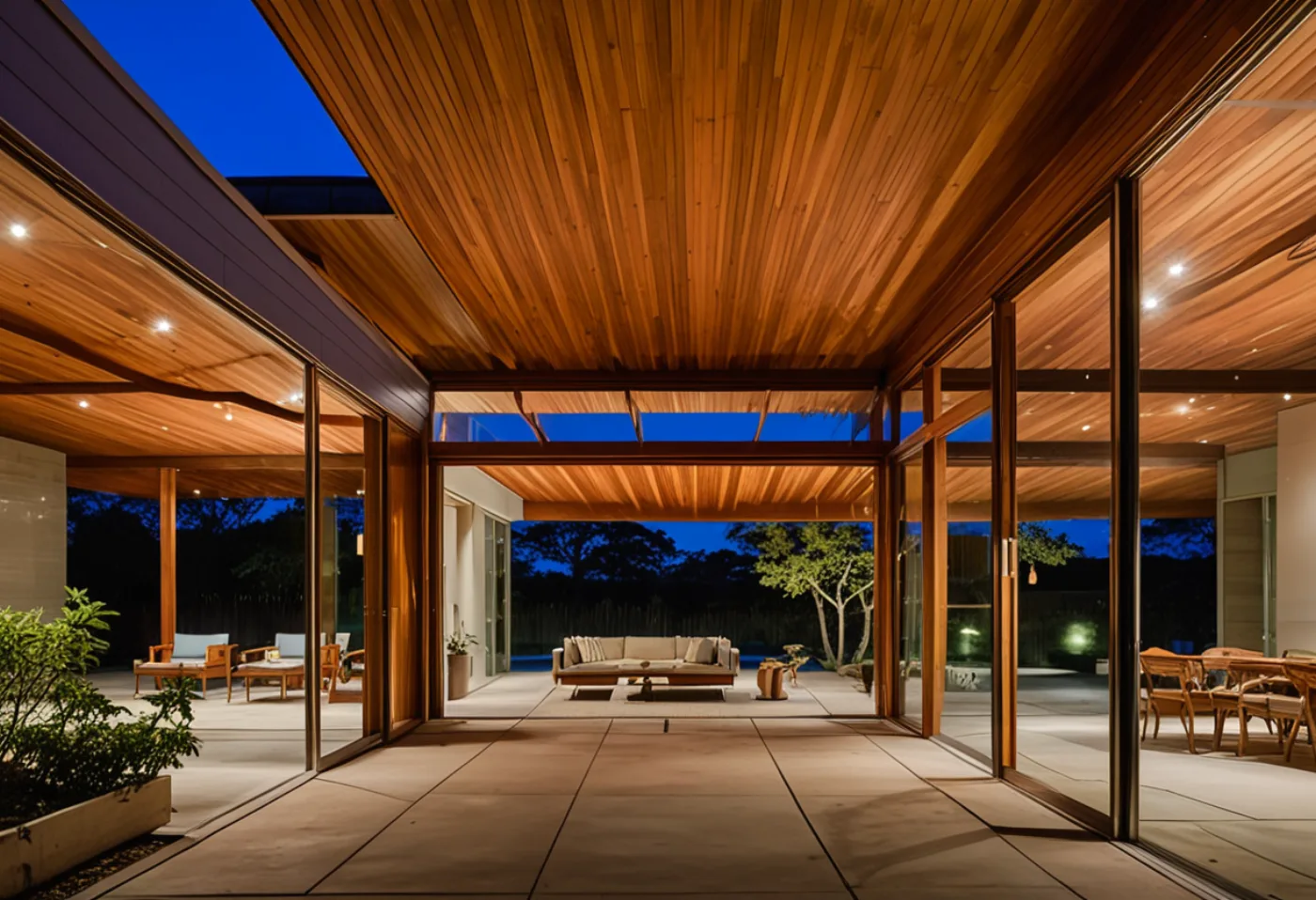 Wood pavilion