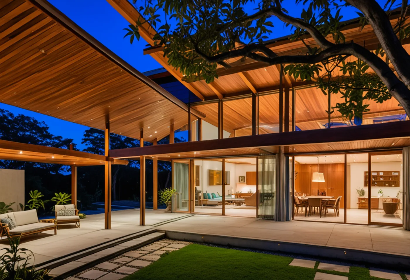 Wood pavilion