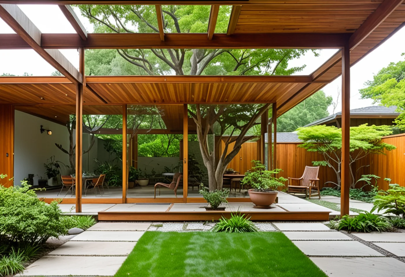 Wood pavilion