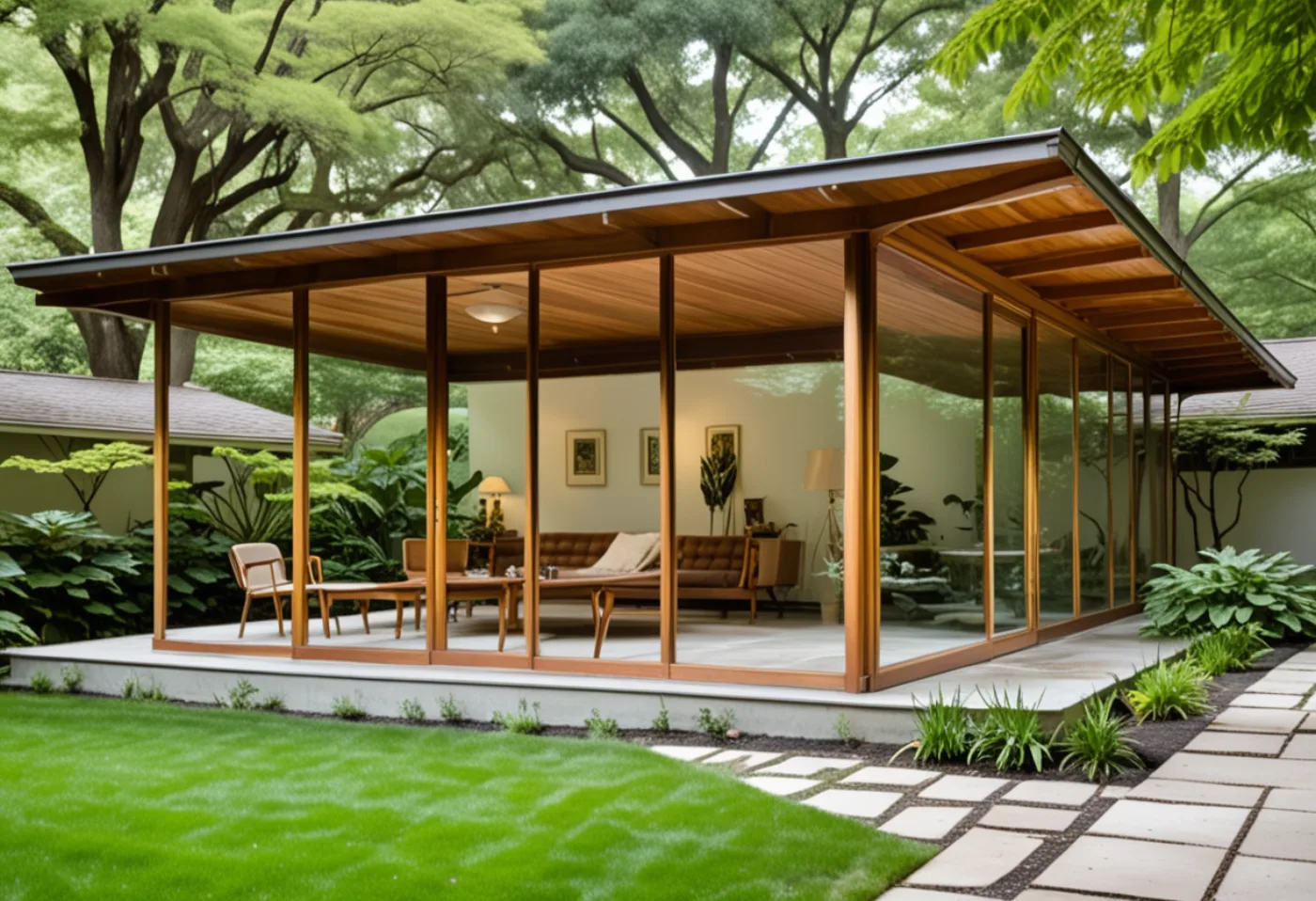 Wood pavilion