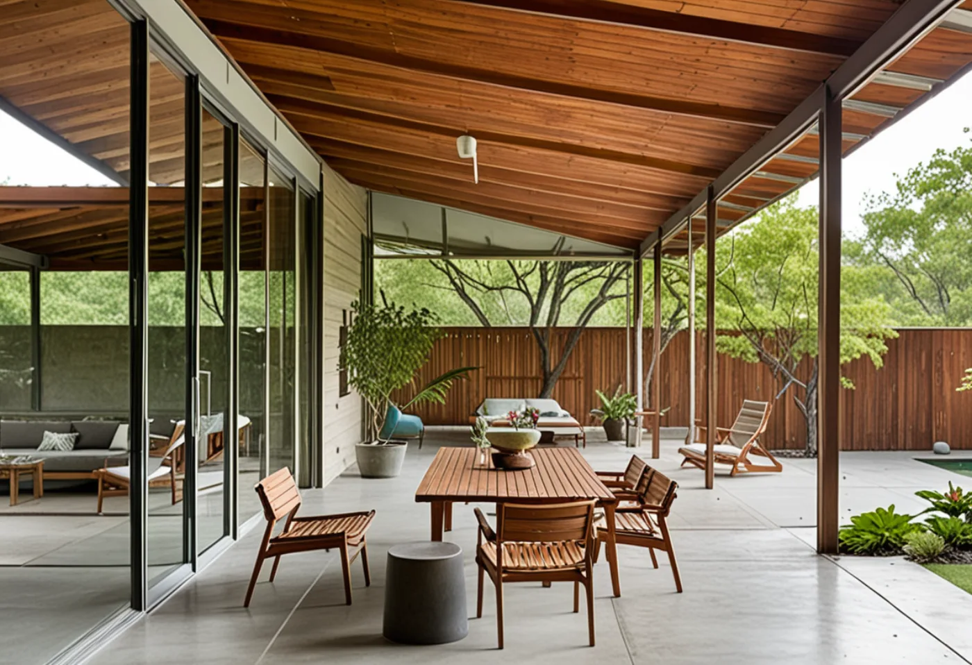 Wood pavilion