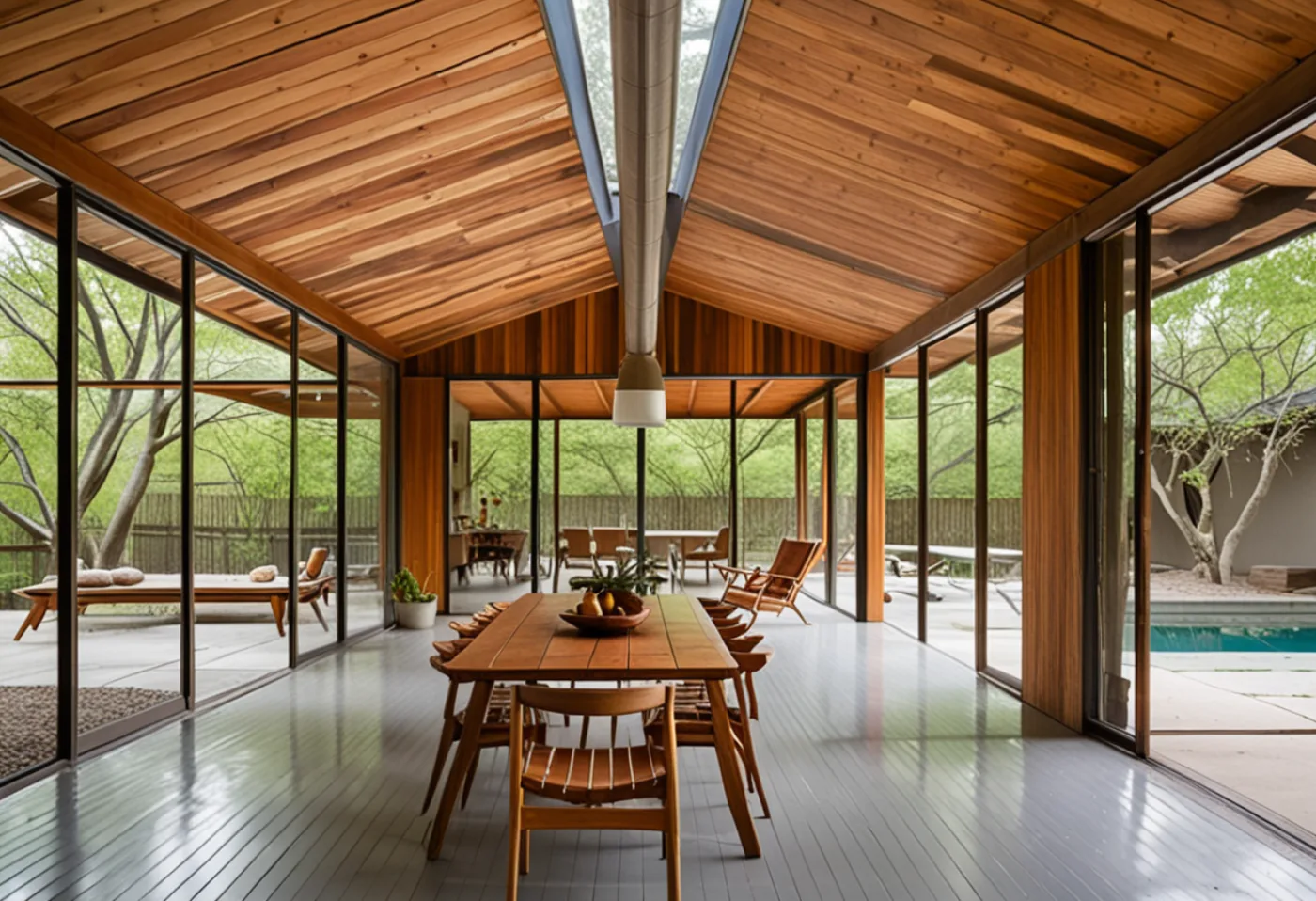 Wood pavilion