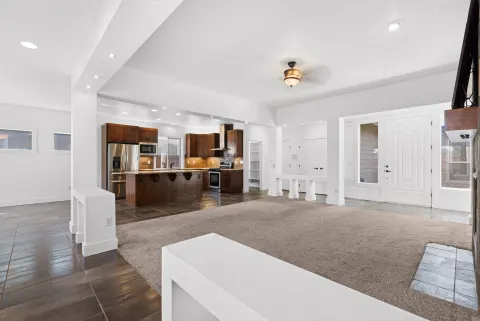 Looking back across the open plan