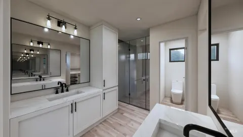 Render — double-vanity bath